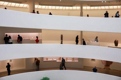 Press Preview Held For New Giacometti Exhibit At The Guggenheim