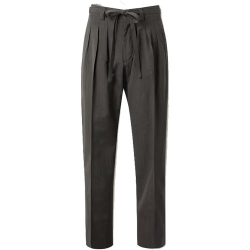 Floro Wool Jersey Pleated Trousers in Navy - in the windsor. Online-Shop