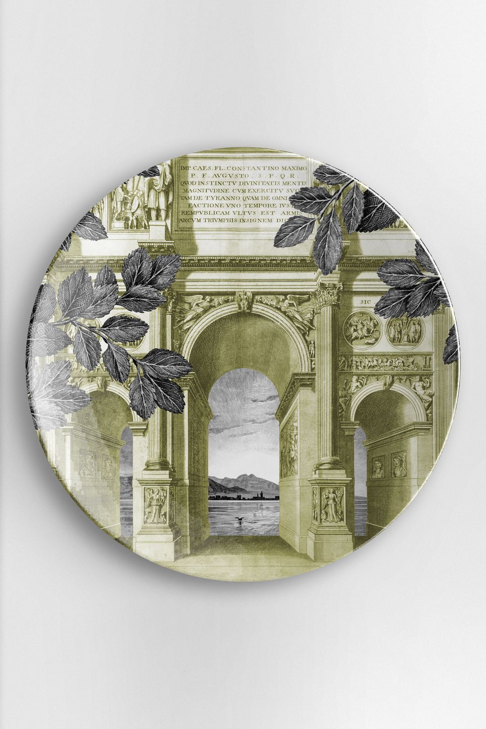 Arch, Triumphal arch, Architecture, Illustration, Circle, Currency, Stock photography, Plate, Dishware, Oval, 