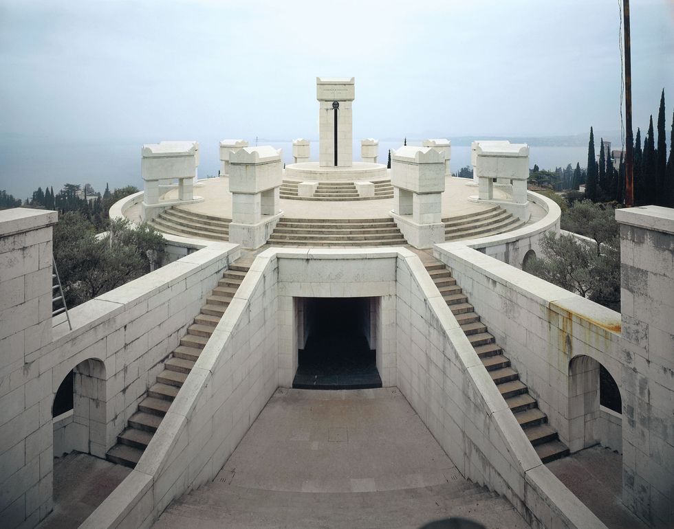 Mausoleum with tombs of D'Annunzio and Heroes, Shrine of Italian Victories (Vittoriale degli Italiani), Gardone Riviera, Italy, 20th century