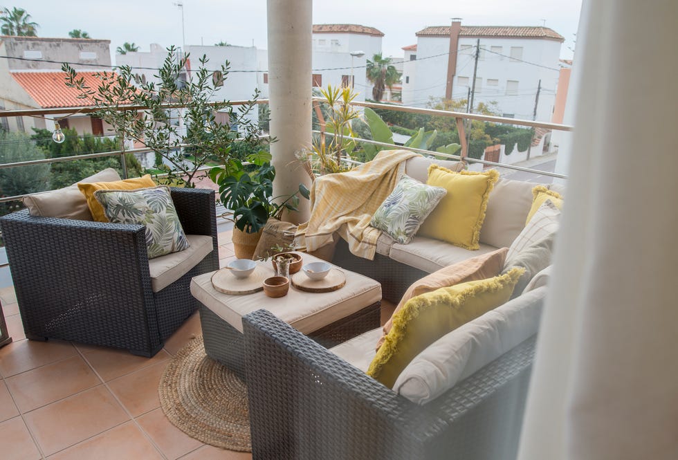 conjunto de muebles de exterior de ratán sintético