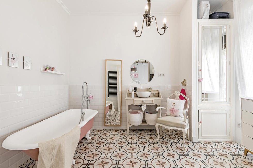 vivienda unifamiliar cuarto de baño vintage