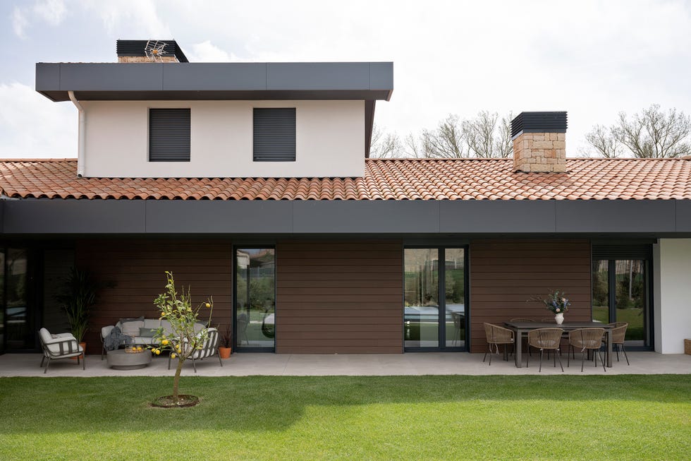 terraza con muebles de exterior