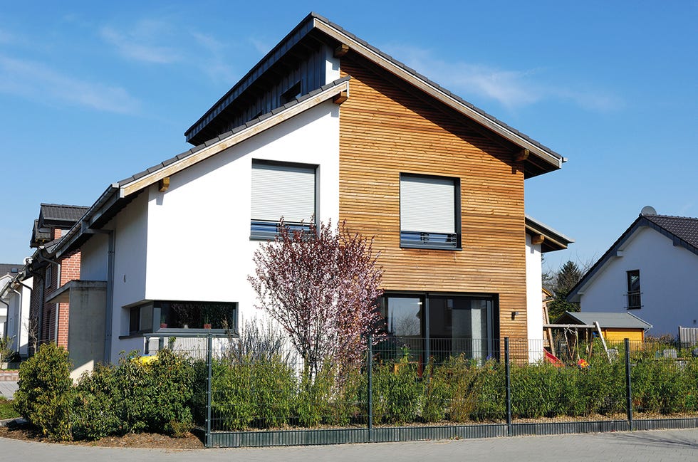 a house with a fence around it