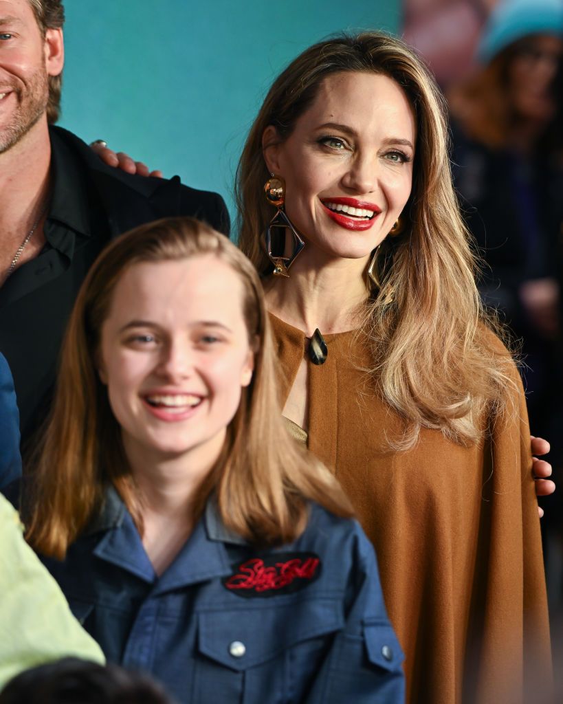 angelina jolie and vivienne in new york city april 11, 2024