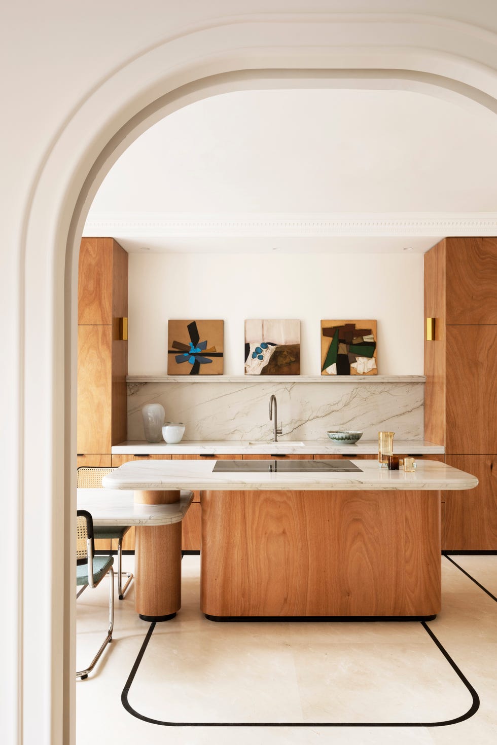 white and light wood kitchen