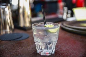 vodka soda on a bar