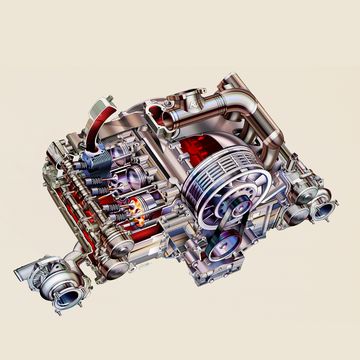 porsche’s air cooled flat six engine