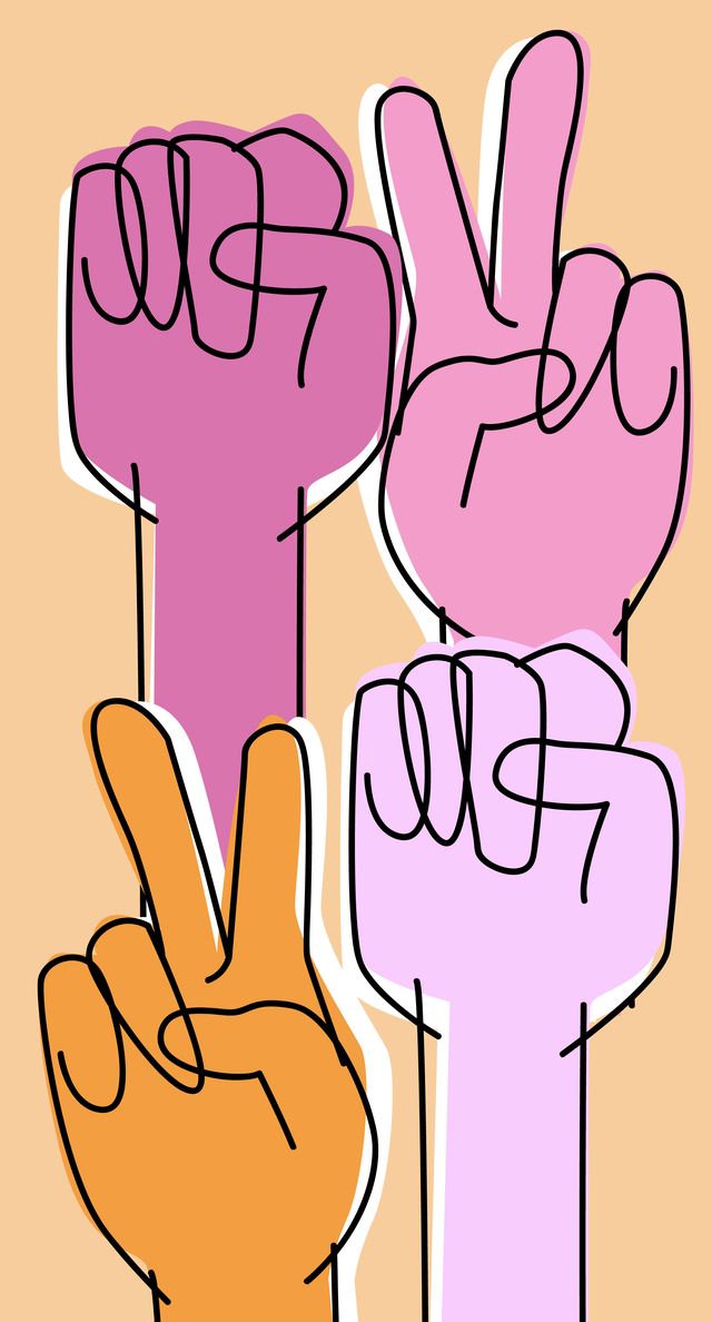 Finger, Pink, Hand, Text, Gesture, Thumb, Line, V sign, Sign language, Clip art, 