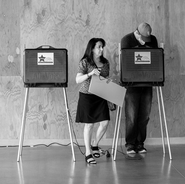 people voting on election day