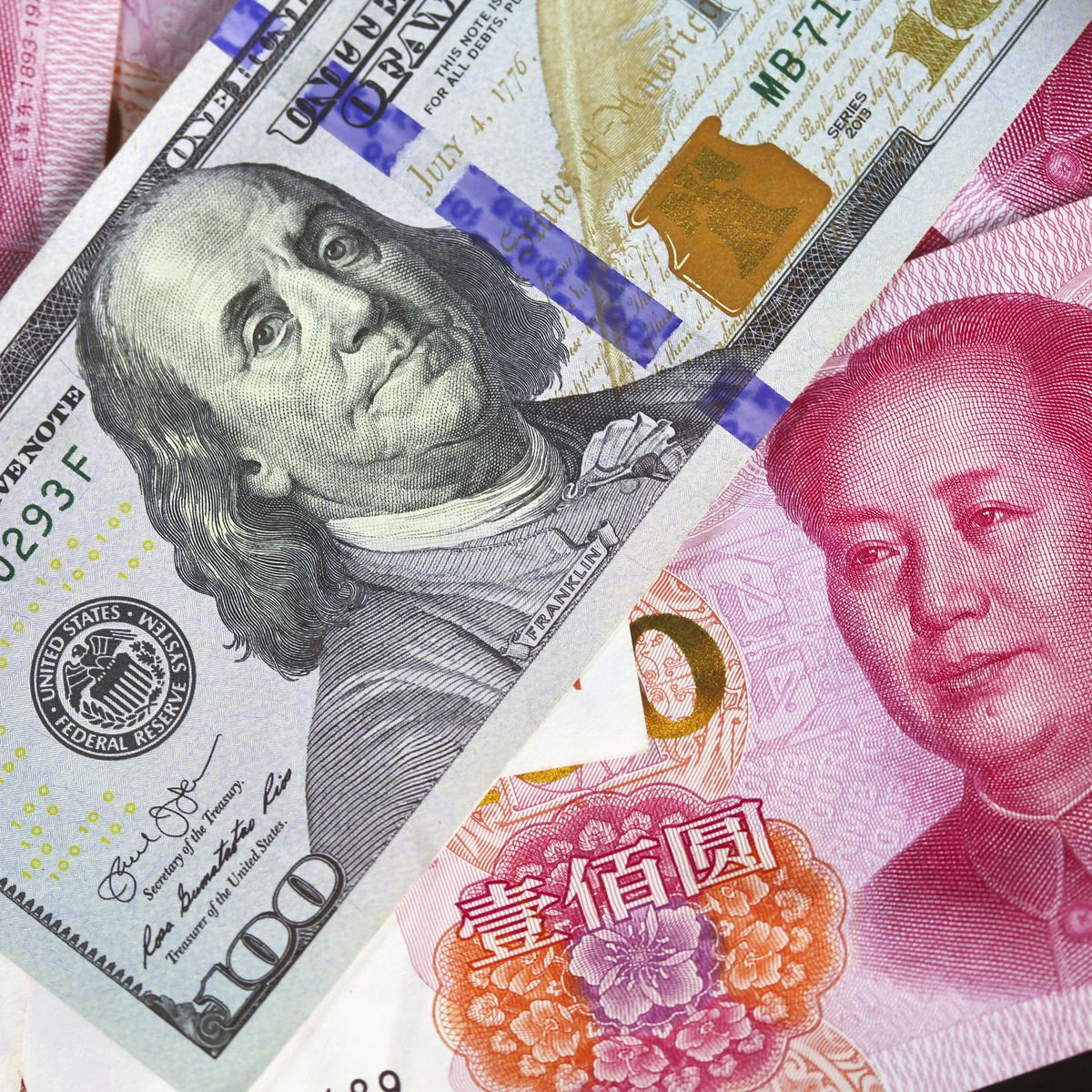 USD vs RMB (US dollar and CCP Renminbi)