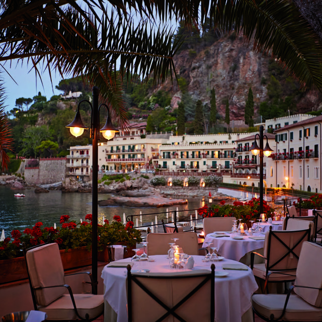 the stunning candlelit view at villa sant'andrea