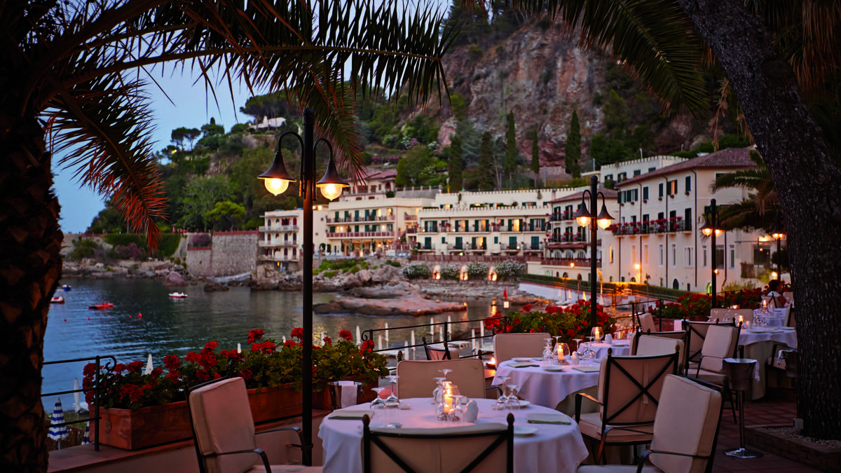 the stunning candlelit view at villa sant'andrea