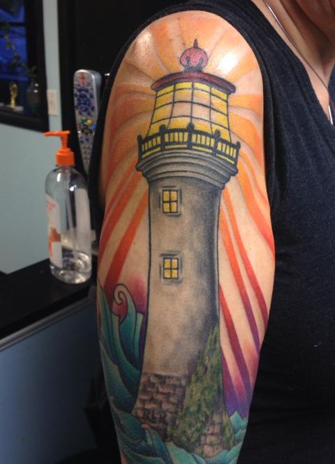 heather von st james' lighthouse tattoo