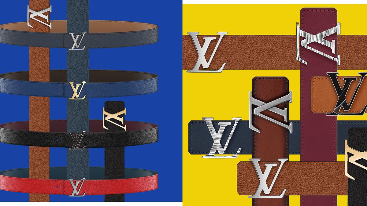 In kind shooting of high-end goods LV Louis Vuitton men's belt