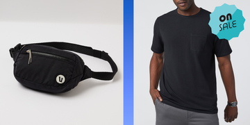vuori hip pack, tshirt, on sale