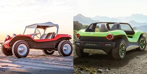 Meyers Manx and Volkswagen ID Buggy side by side