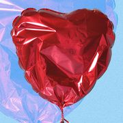 Red, Heart, Balloon, Valentine's day, Love, Sky, Petal, Party supply, Still life photography, Plant, 