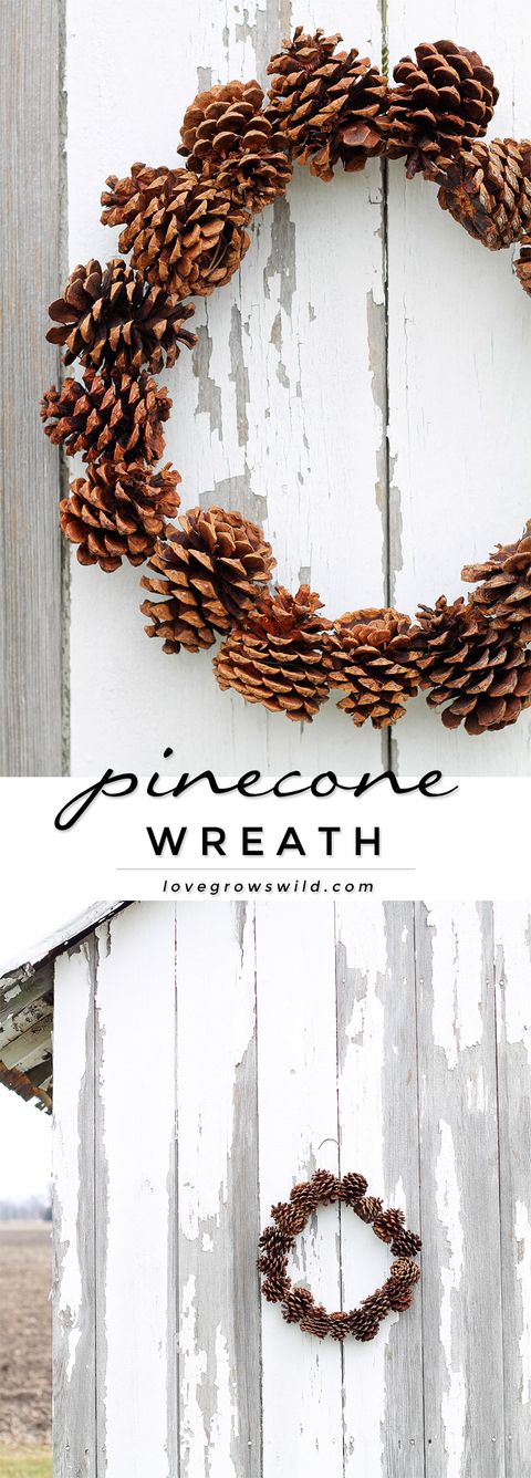 diy pinecone wreath