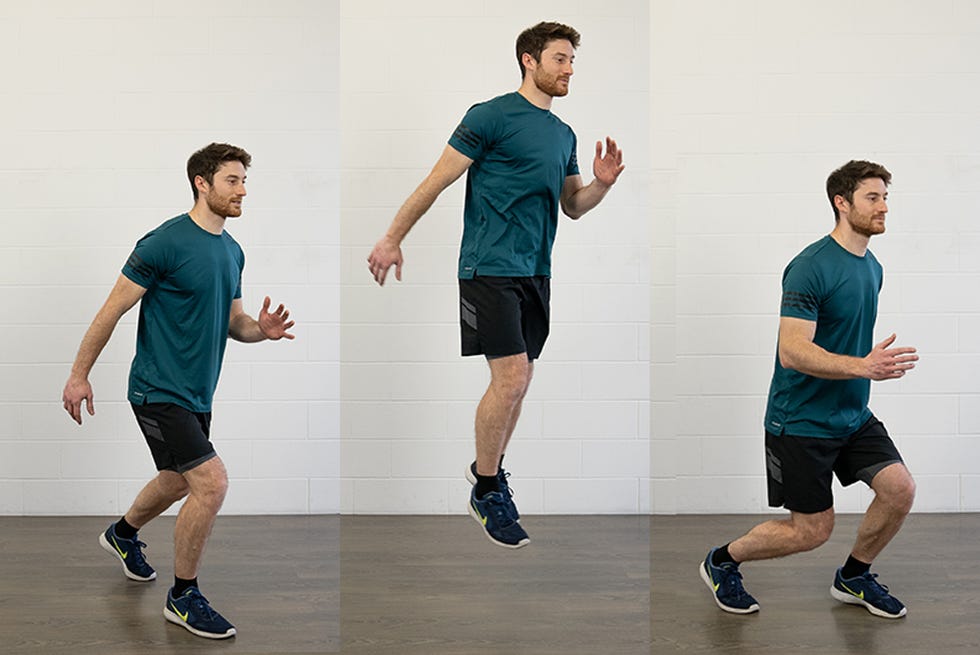 esplosività muscolare, jumping lunge alternato