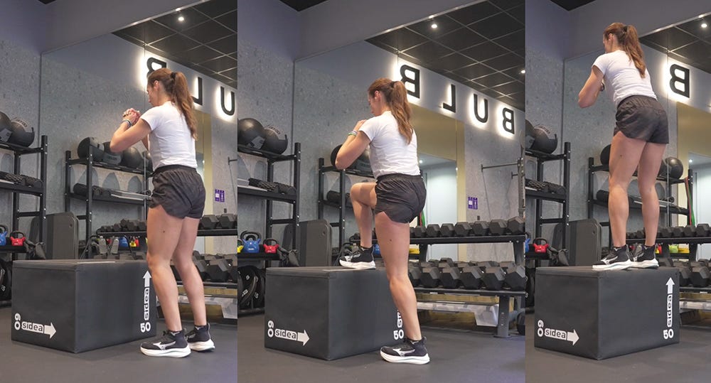 step up, pliometria, marjana messina, running coach, coach del mese