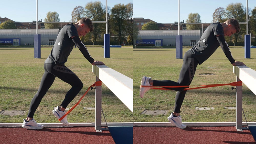 running coach, marco borneti, allenamento con banda elastica
