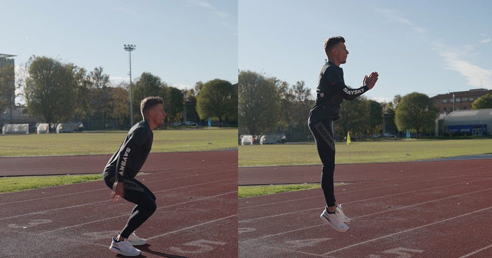 marco borneti, suqat jump, esplosività e forza, circuit training