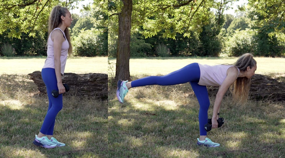core training, running coach, coach del mese, roberta mirata, stacco rumeno con una gamba