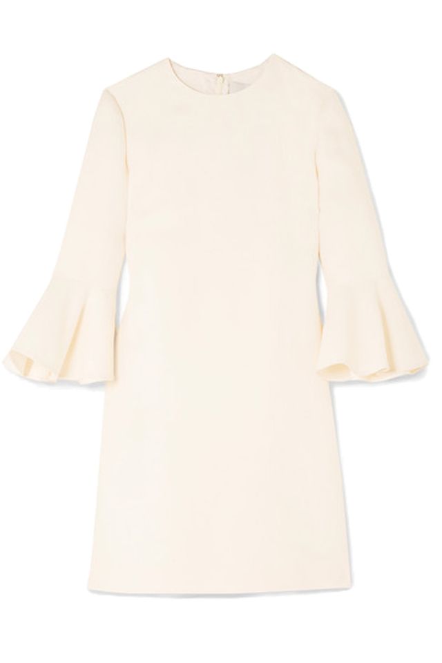 Valentino Wool and silk-blend crepe mini dress