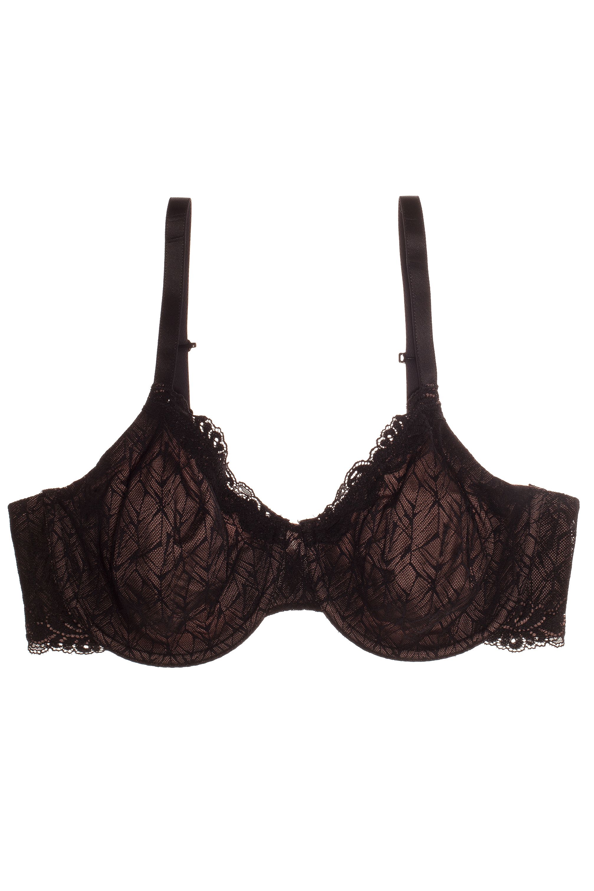 REVEAL Midnight Black The Perfect Support Underwire Bra, US 32DDD