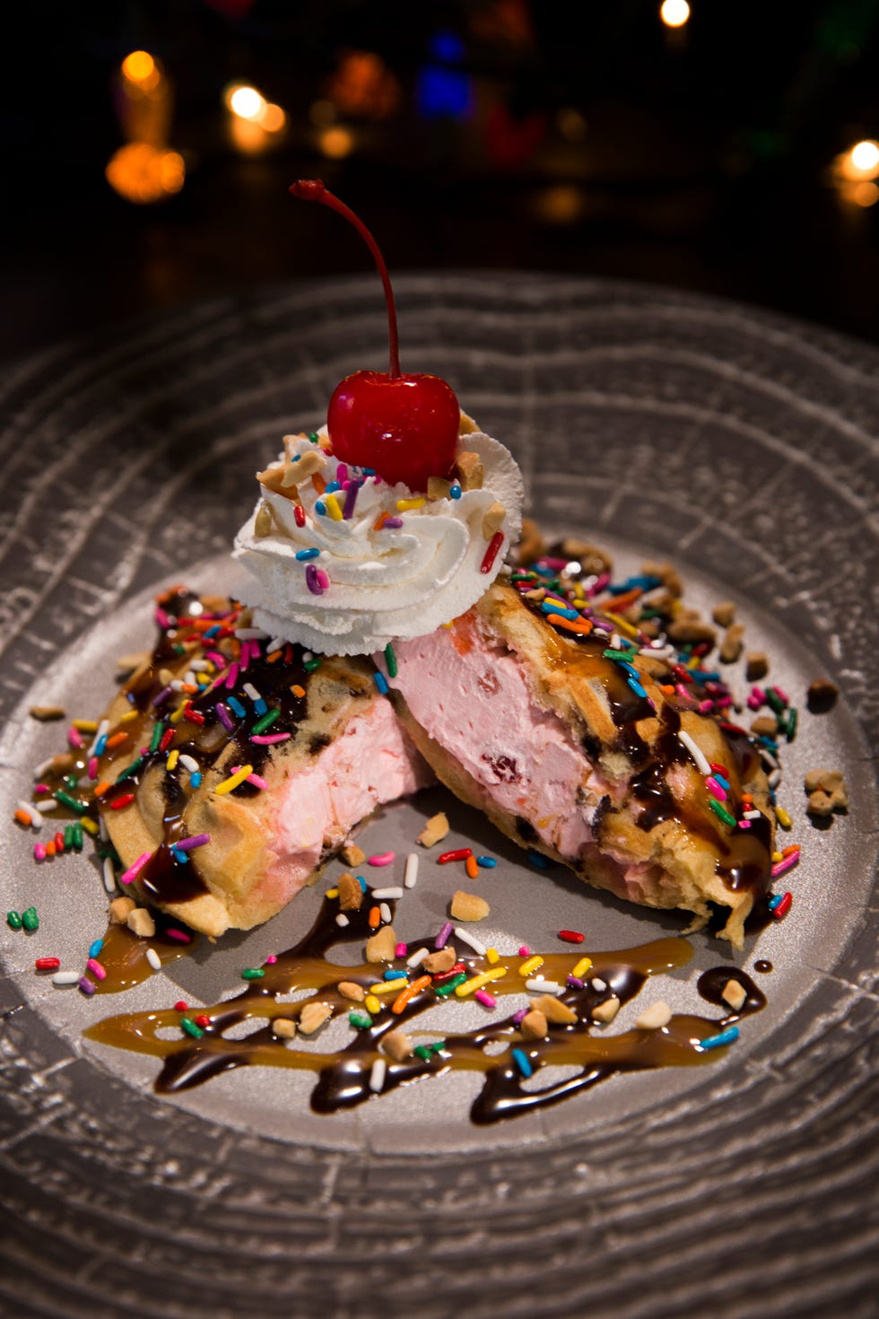 Food, Ice cream, Frozen dessert, Sprinkles, Sundae, Dessert, Cuisine, Sweetness, Dish, Gelato, 