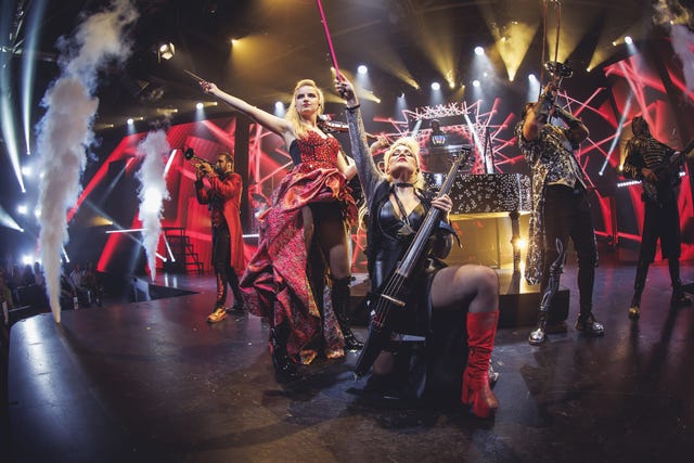 a group of people on a stage