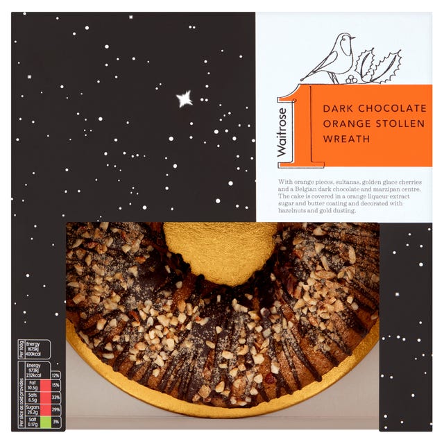 Waitrose stollen wreath