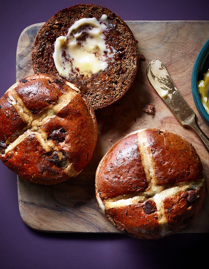 heston from waitrose mocha coffee hot cross buns