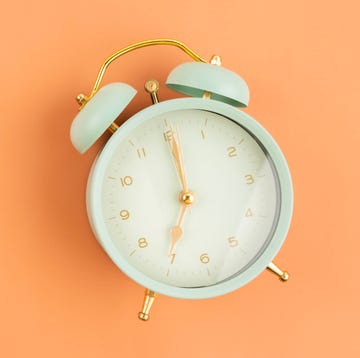 Alarm clock vintage style on the yellow background, Position with copy space. alarm clock vintage style on the yellow background, position with copy space