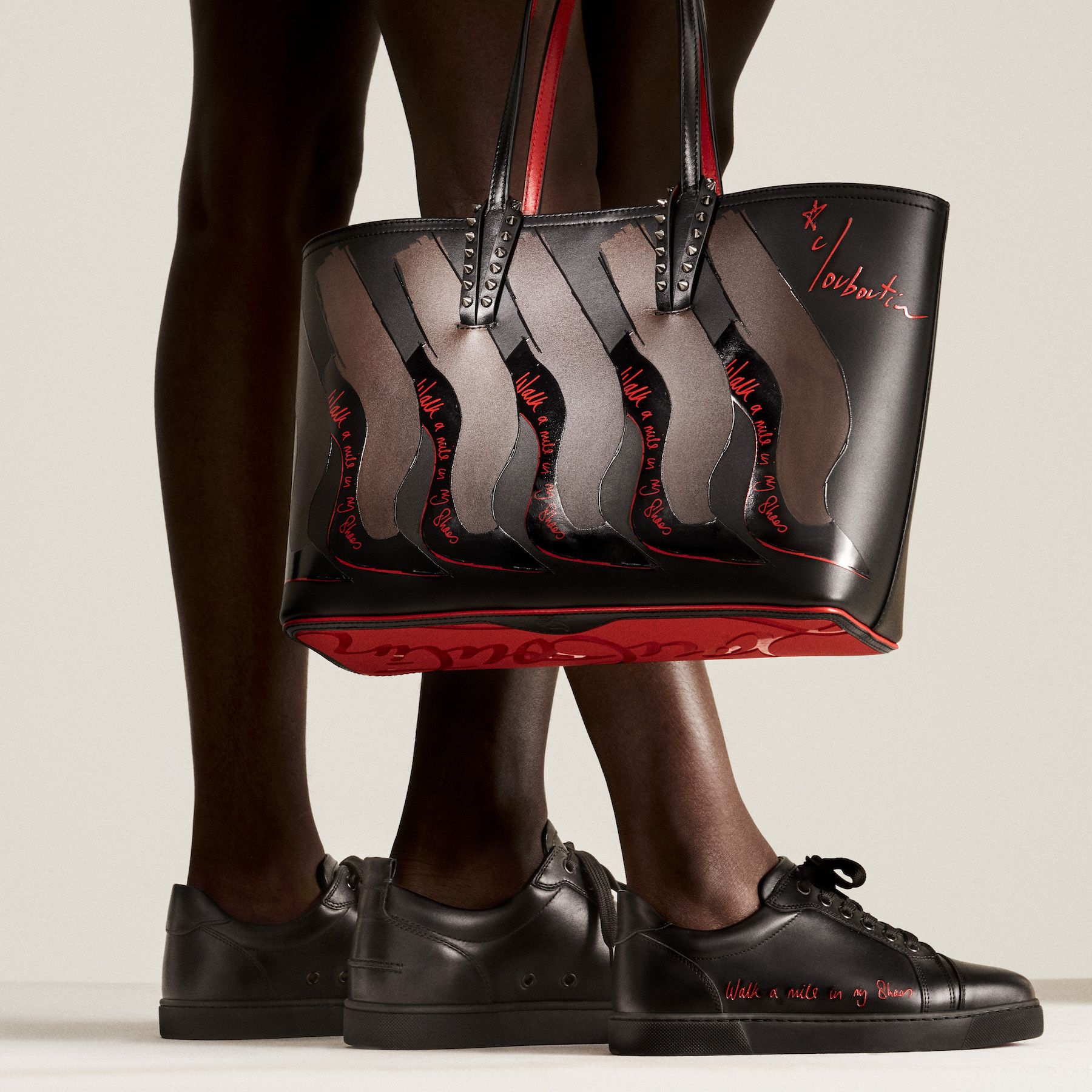 Louis Vuitton - Christian Louboutin A set of shoes including in France