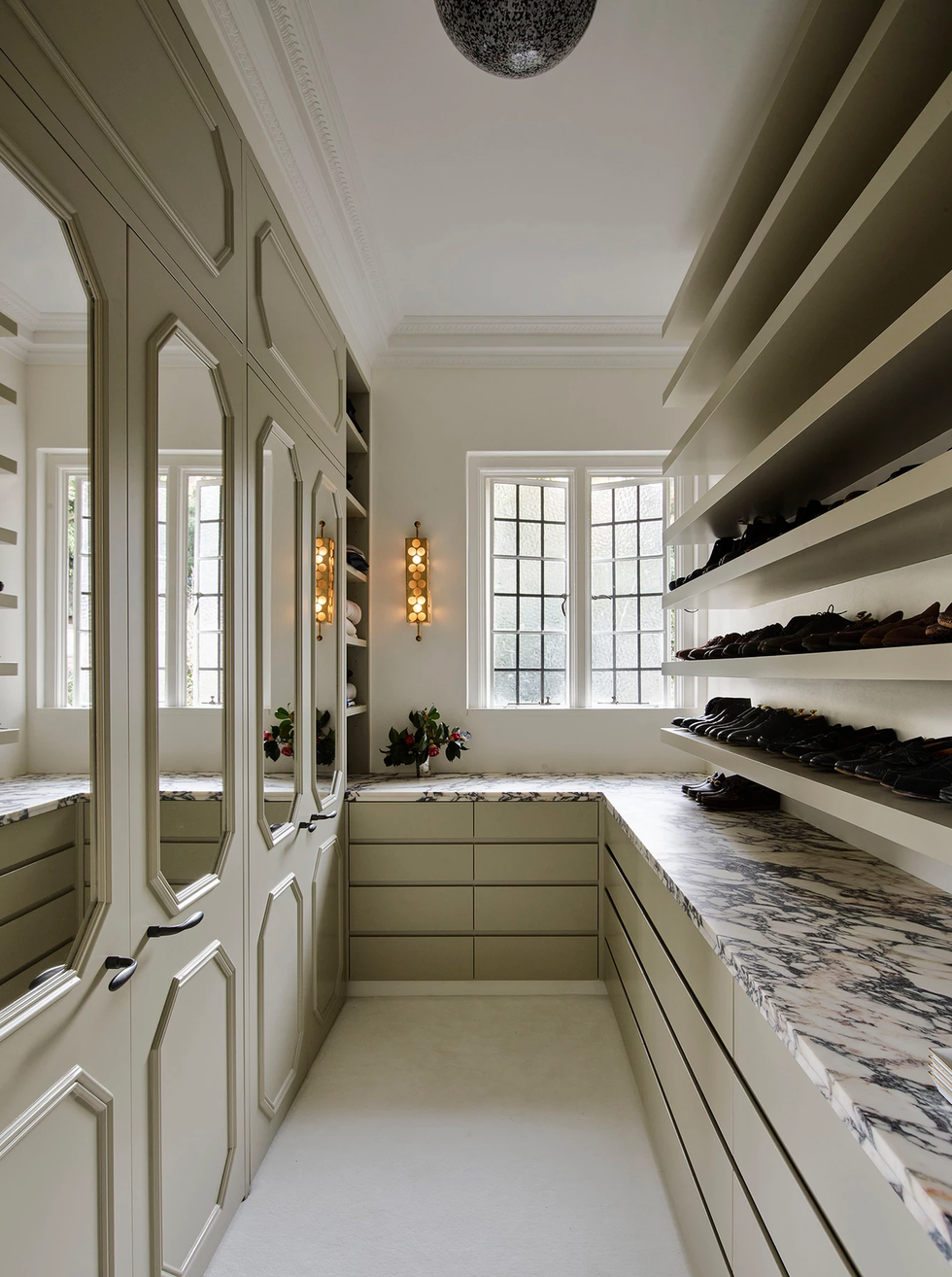 walk-in closet with modern design