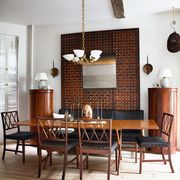 dining room with wall covering