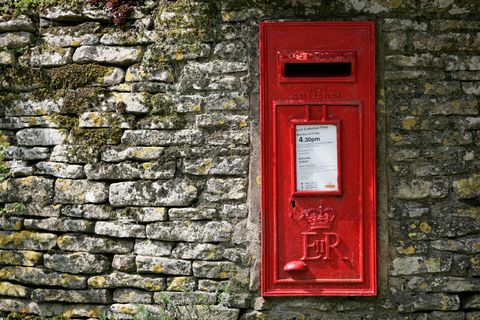 wall mounted post box england