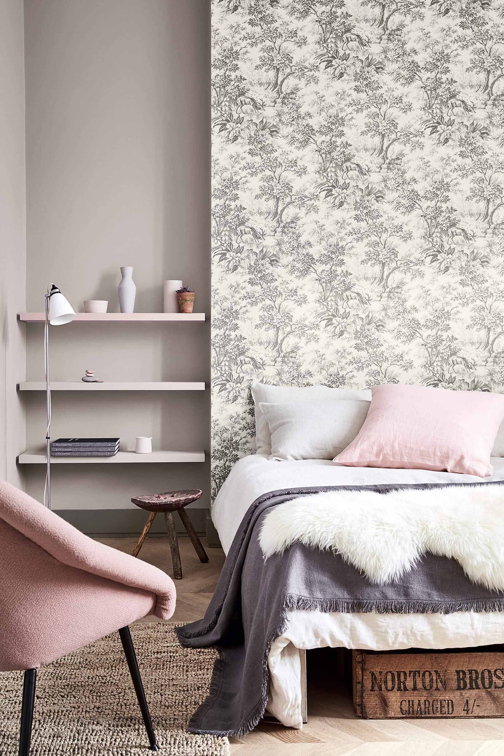 10 Best grey wallpaper feature wall ideas  grey wallpaper wallpaper  living room wallpaper bedroom