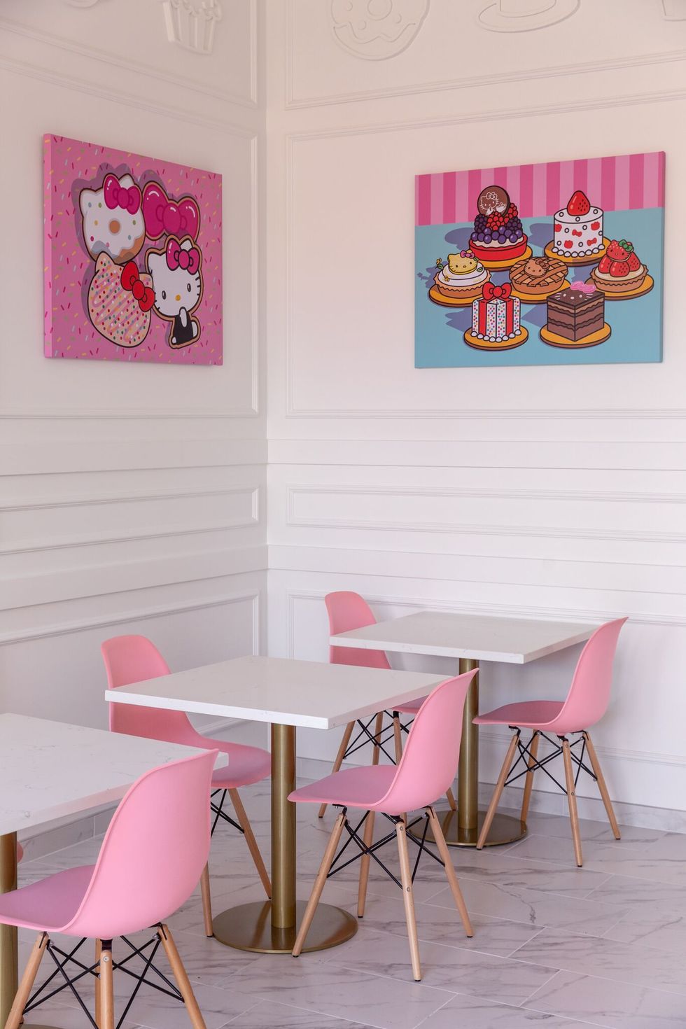 Pink, Room, Interior design, Magenta, Wall, Furniture, Table, Dining room, Design, Textile, 