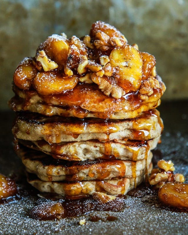 banana bread griddle cakes with walnuts banana bread griddle cakes with walnuts