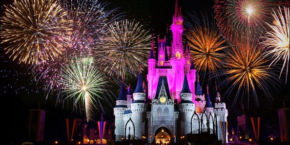 walt disney world - magic kingdom castle fireworks