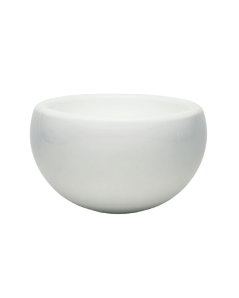 a white bowl with a white background