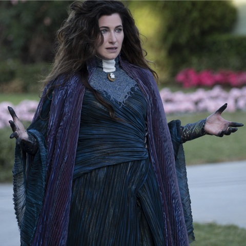 kathryn hahn as agatha harkness in marvel studios' wandavision exclusively on disney