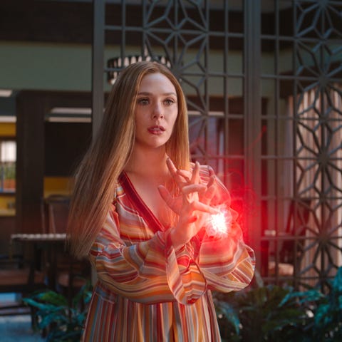 elizabeth olsen as wanda maximoff in 'wandavision'