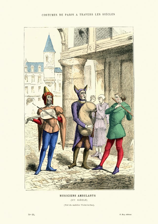 wandering minstrels 15th century france