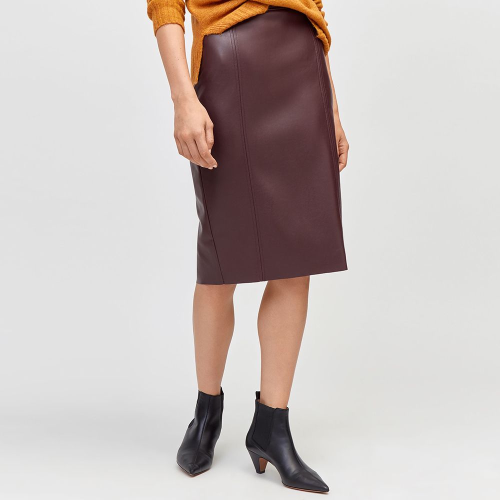 Leather pencil skirt clearance berry