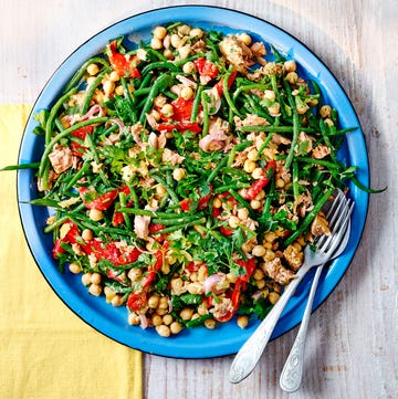 Warm Tuna Green Bean Chickpea Salad warm tuna green bean chickpea salad
