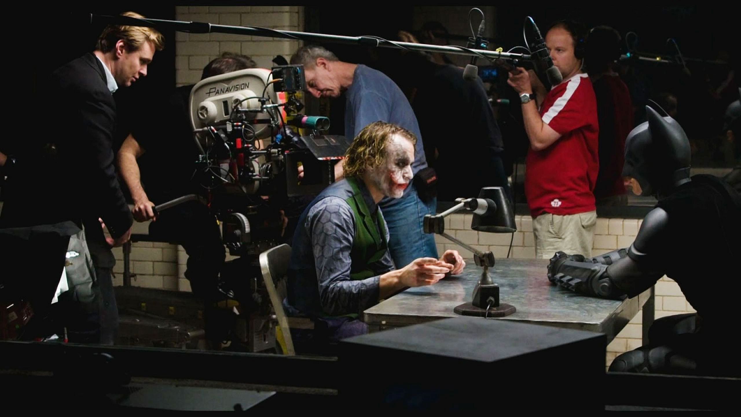 heath ledger and christian bale behind the scenes